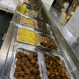 a variety of food items