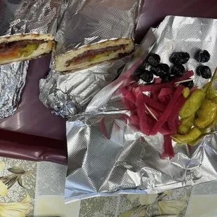 We got the two most popular sandwiches