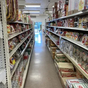 the aisle of the store