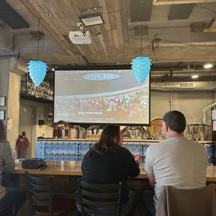 big screen at the bar for prime sports watching