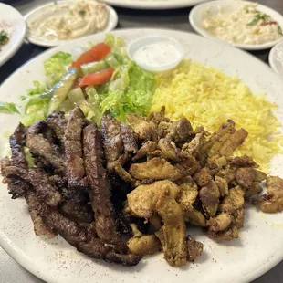 Half gyro, half chicken shawarma pate