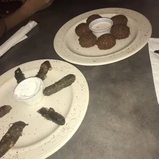 Meat Grape Leaves Plate