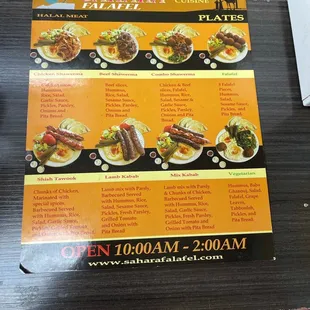 Menu - Backside 6/27/2022