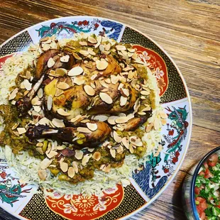 Safa with chicken and toasted almonds