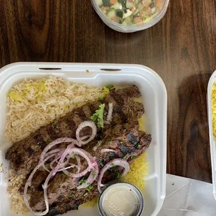 Kufta-Lamb Kebab Over Rice