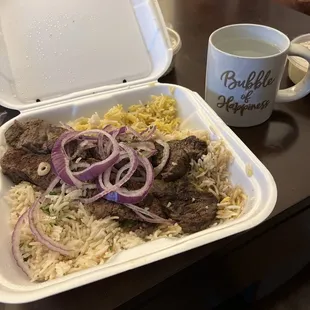 37. Kebab Plate Over Rice Plate