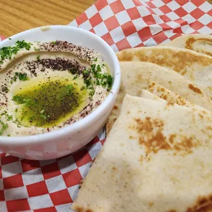 Hummus and pita