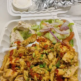 Chicken shawarma plate