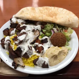 Sahara plate with double lamb skewer