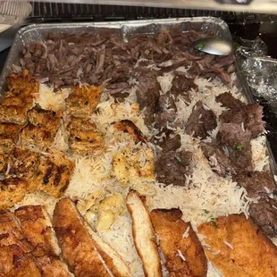 Chicken Kafta Dinner Beef Shish Kafta a little bit of everything