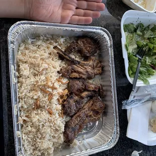 Rice and lamb chops 4.5/5