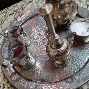 Hot tea (I forgot to ask what kind)