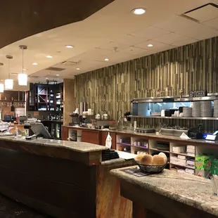 a view of the counter area