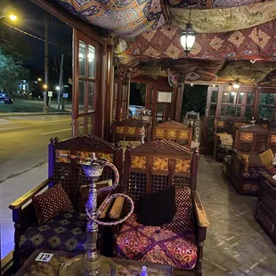 the interior of a train car
