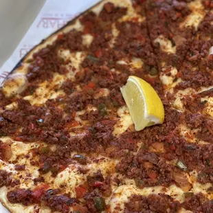 Meat pie - lakhamajin (not sure about the spelling. Sorry )