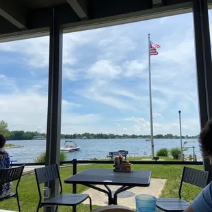 view from outside tables.