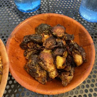 Hot honey brussel sprouts