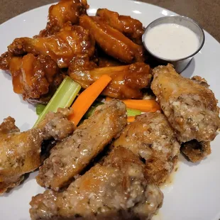 Garlic Parmesan and sesame teriyaki wings
