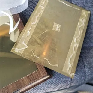 Front plate with adhesive.