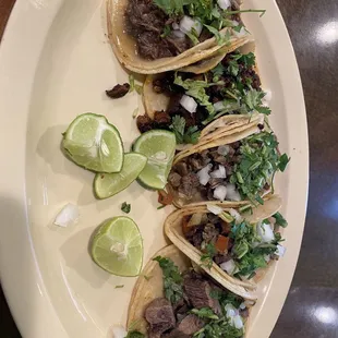 Cabeza, Sahuaro's taco, asada, Al pastor and lengua tacos