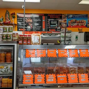 the inside of a mexican restaurant