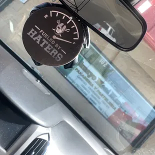 a view of the interior of a car