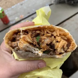 Al pastor burrito, delicious!