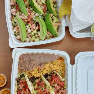 Taco plate &amp; ceviche