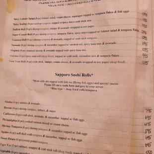 Sushi Roll Description (part 1)