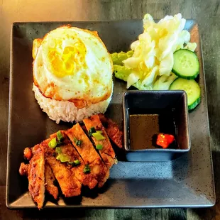 Pork Chops, Rice, Egg and Cabbage at Sai Gon Pho