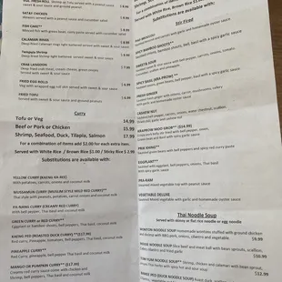 Takeout menu side 2 on 5/24