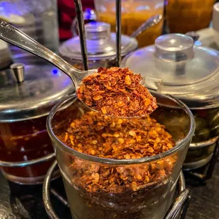 a spoon full of food