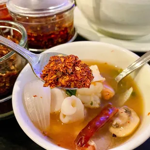 Tom Yum Pok Tak Soup - seafood - make it Thai hot!