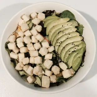 Crisp tofu and avocado salad!!