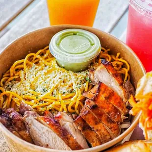 Garlic Noodles with Chicken