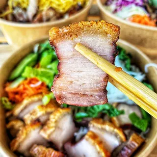 Pork Belly Vermicelli with Egg Roll