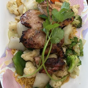 Noodles with chicken