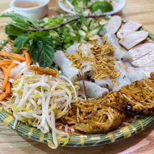 a plate of food on a table