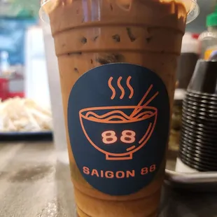 Hazelnut vietnamese coffee. So rich. So strong. What i was looking for