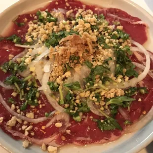 Bo tai chanh aka beef carpaccio