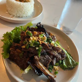Short Rib Rice Plate.