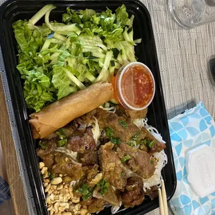 Pork and Egg roll Vermicelli Bowl, To-Go