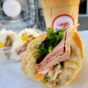 #3 Bánh Mì Thịt Nguội (Combination), #3 Iced Hazelnut Latte, Bnh Bảo (2)