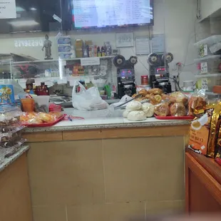 Counter, they make sandwiches and boba tea.