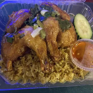41. Fried Cornish Hen with Rice
