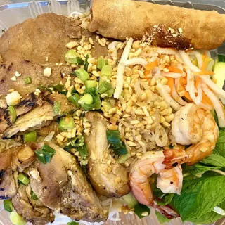 82. BBQ Shrimp, BBQ Pork and Fried Egg Roll with Vermicelli