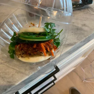 Vegan Jack Fruit Steamed Bun Slider