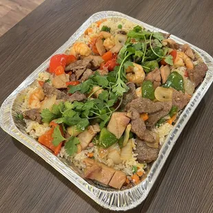 Fried rice tray