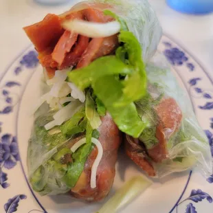 Pork yummy spring rolls
