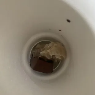 the inside of a toilet bowl